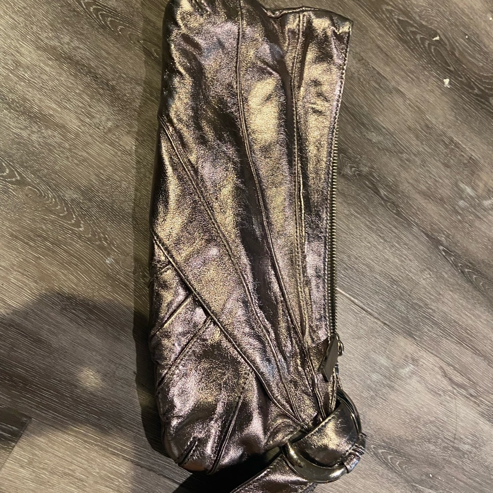 Kooba pewter leather clutch